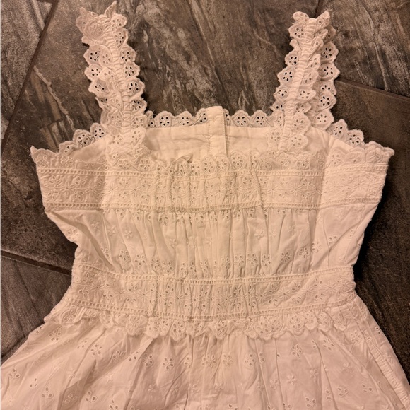 Gap x Doen White Eyelet Button-Front Summer Dress - Picture 4 of 8